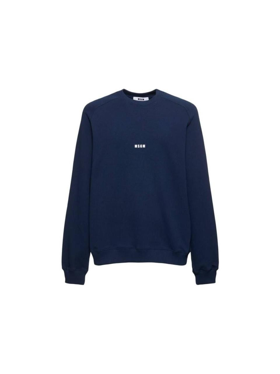 MSGM Micro Logo Print Sweatshirt for Men 3640MM503 247000 89