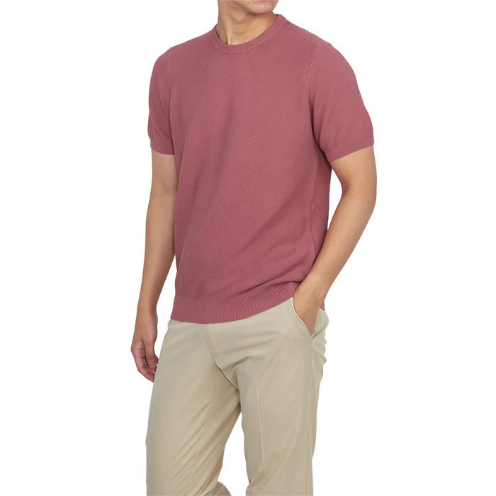Drumohr Men’s Short Sleeve Crewneck Knit Sweater