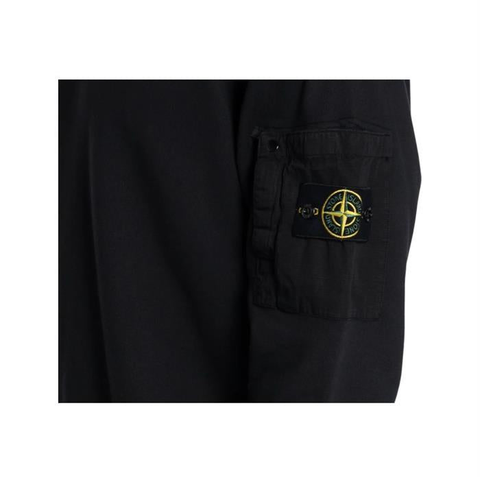 STONE ISLAND Cotton Pocket Detail Regular Fit Sweatshirt Black