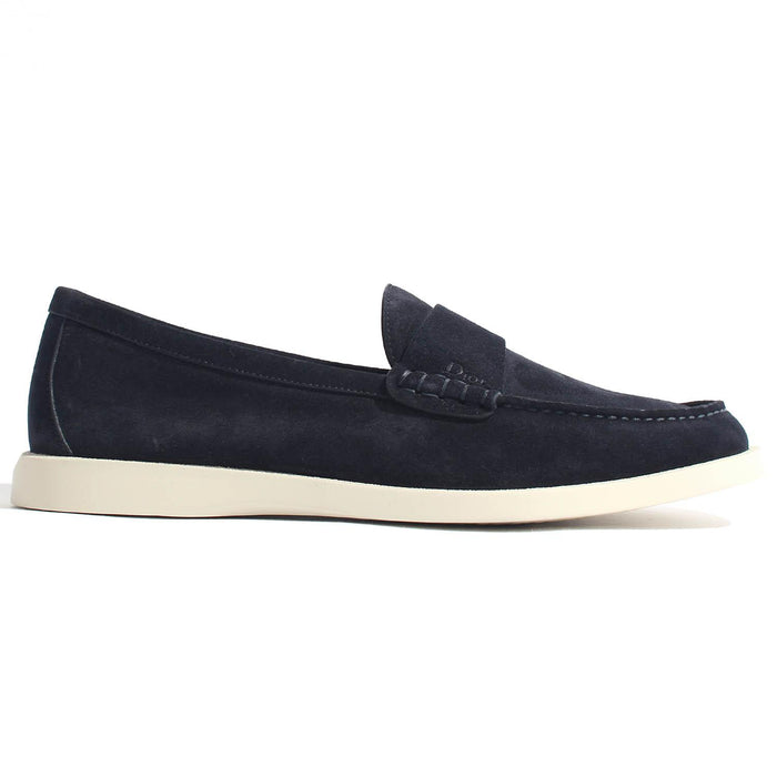 DIOR MEN Suede Granville Loafers Deep Blue Loafers