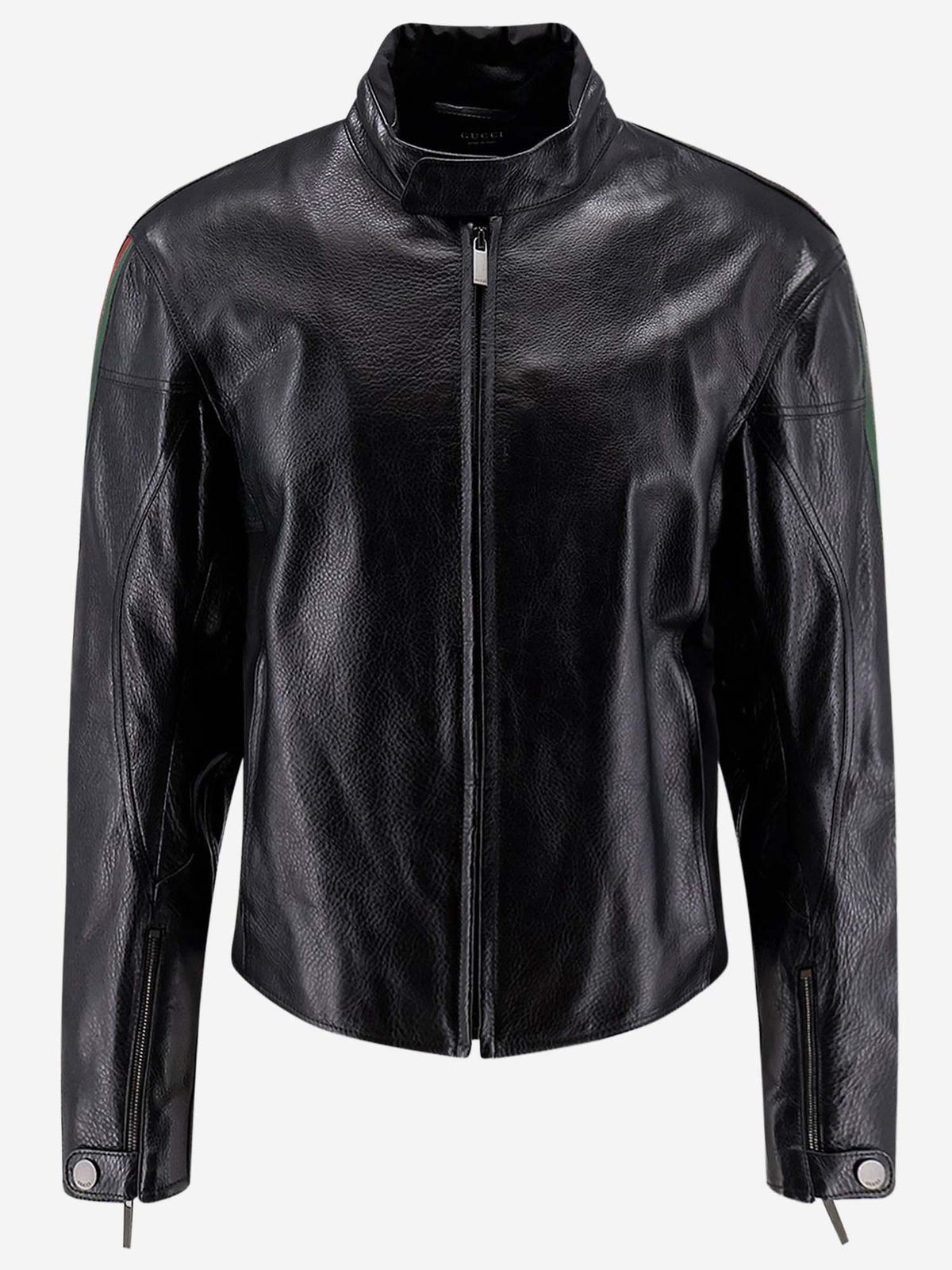 GUCCI Black Wool Blend Zip-Up Jacket