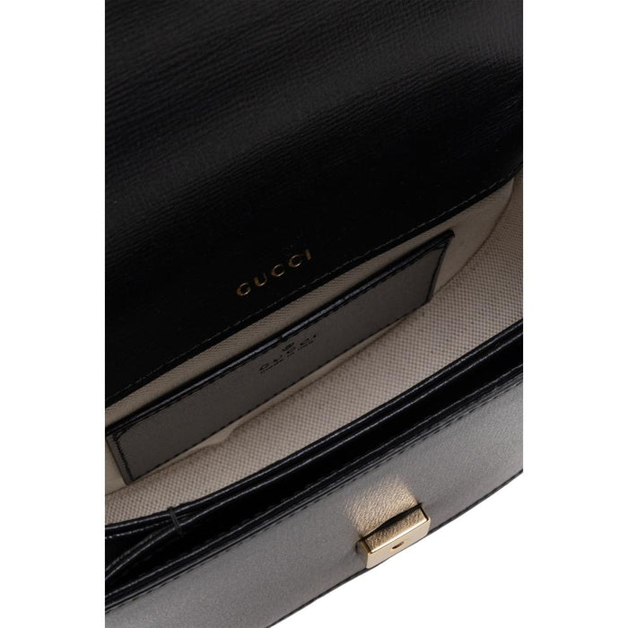 GUCCI Horsebit 1955 Mini Tote Bag Black Leather Shoulder Bag