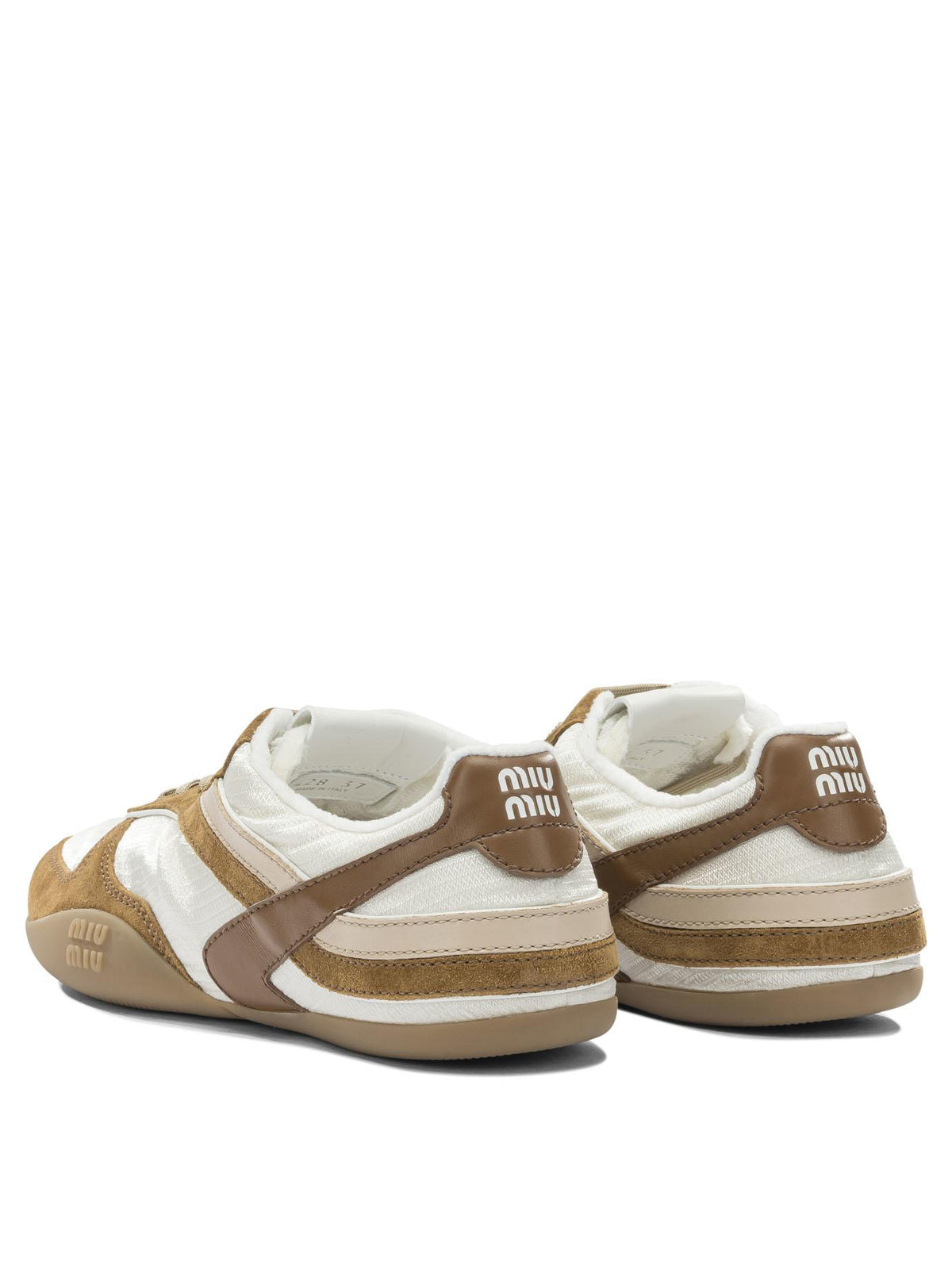 Miu Miu Black Leather Low-Top Sneakers