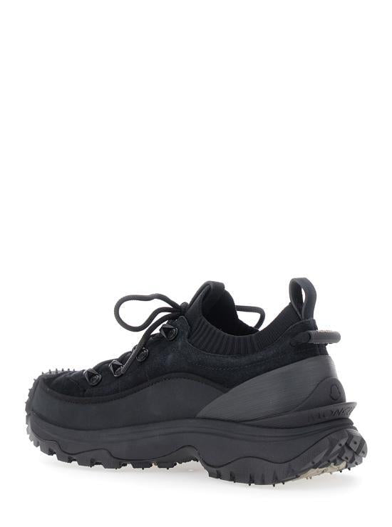 Moncler Trailgrip Lite 3 Nubuck Suede Trainers 4M00080 M7242 999 BLACK DO