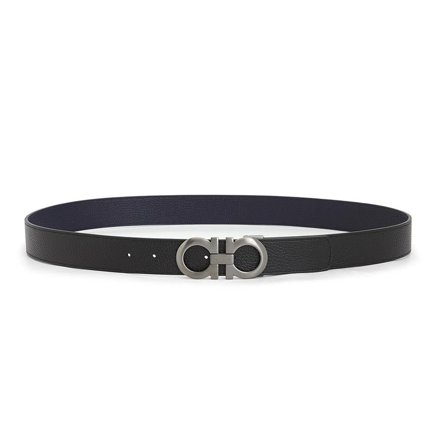 Ferragamo Gancini Reversible Leather Belt for Men, Pre-Cut 5542 180 0776307