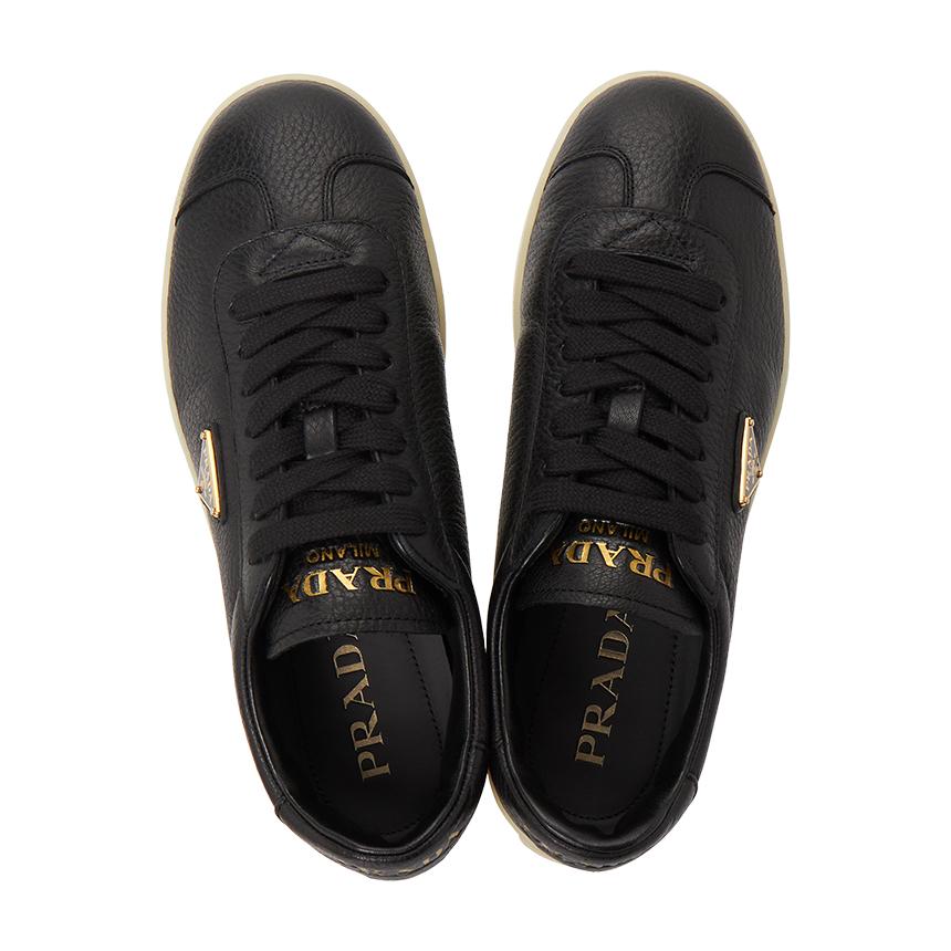 PRADA Men’s Leather Low-Top Sneakers White