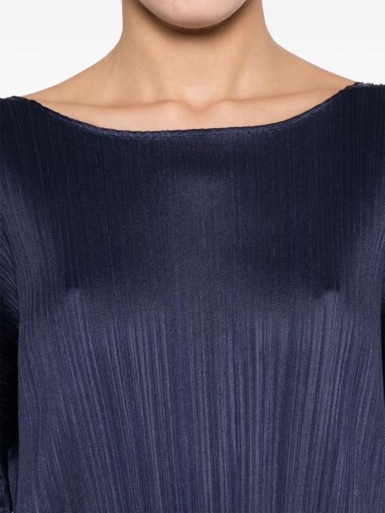 PLEATS PLEASE Pleated Midi Dress PP66JH11678 NAVY DOM