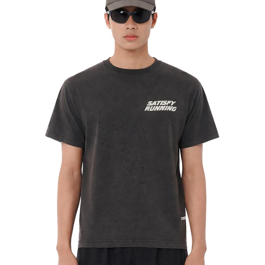 SATISFY Aged Black MothTech Short Sleeve T-Shirt 11006 AB WA 00A08