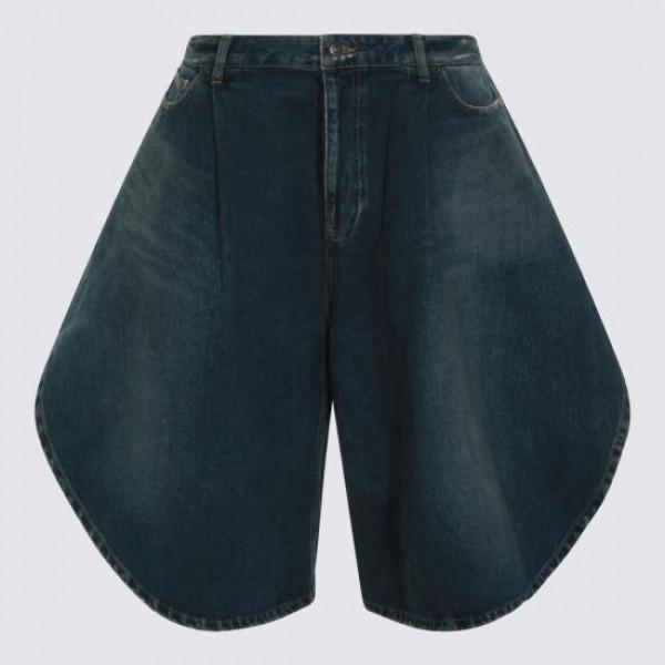 BALENCIAGA Tulip Bermuda Denim Shorts Women