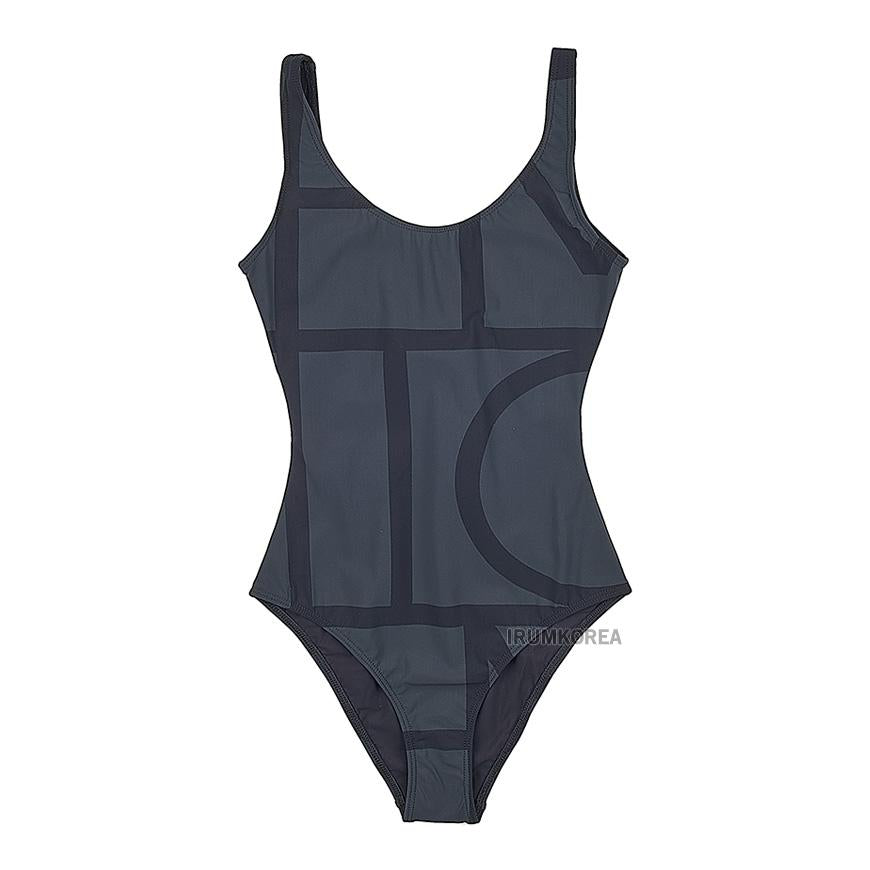 Toteme Monogram Print One-Piece Swimsuit Women’s Black 213842795 925 1