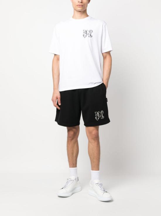 Palm Angels Short Sleeve T-Shirt White Cotton PMAA089 E23 JER 0010110