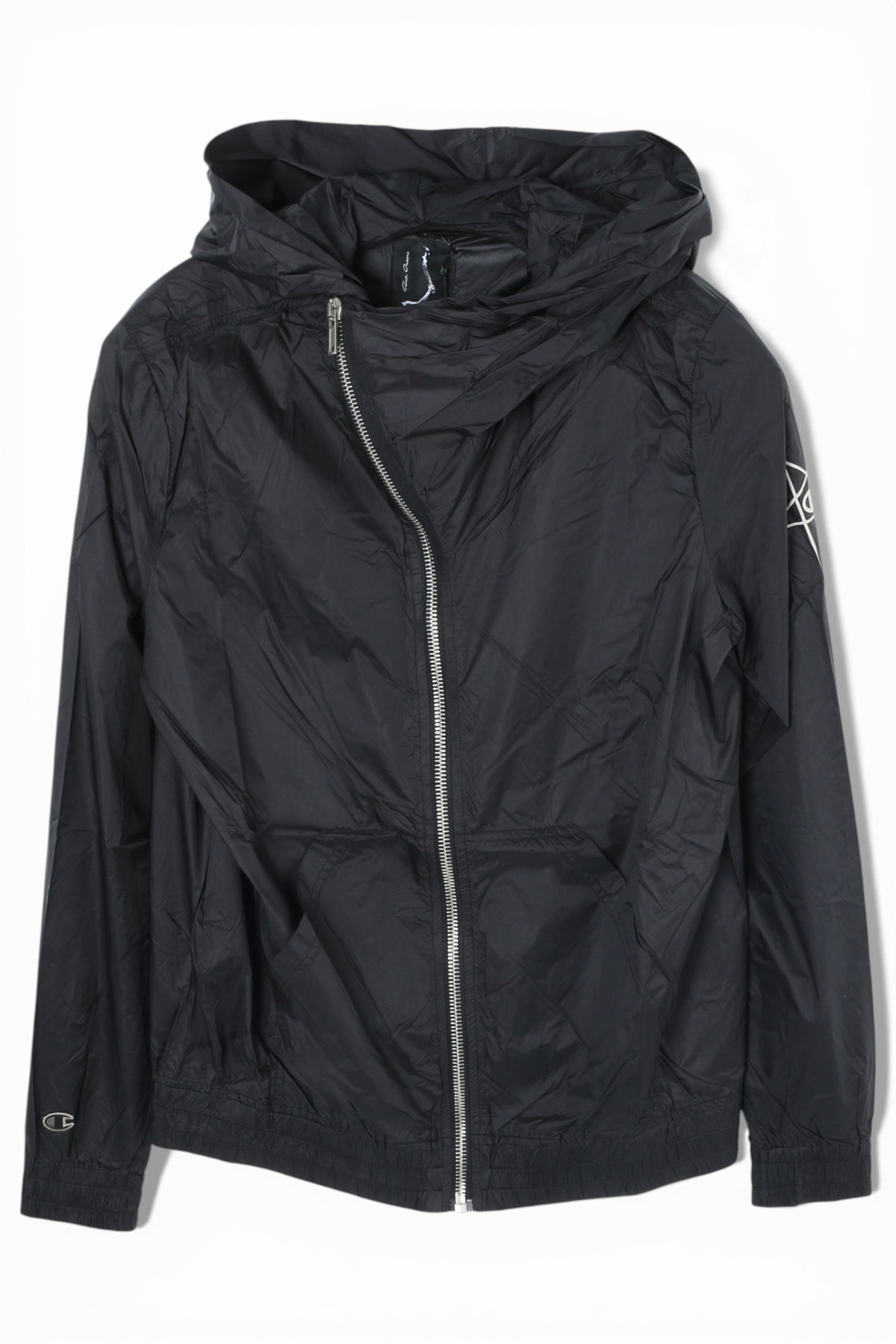 Rick Owens x Champion Light Nylon Mountain Hoodie Jacket Black