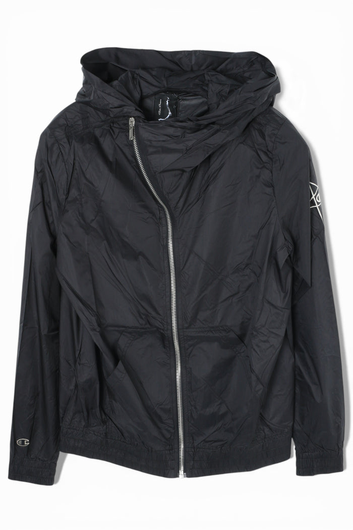 Rick Owens x Champion Light Nylon Mountain Hoodie Jacket Black