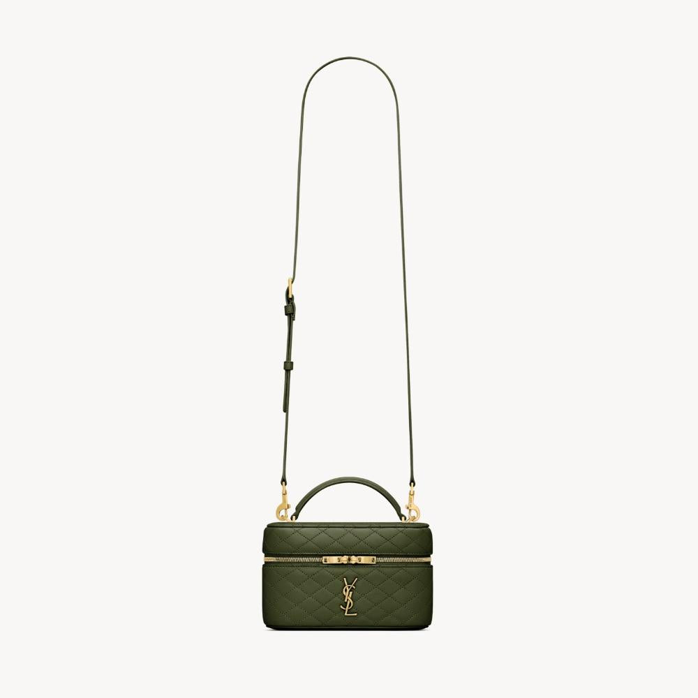 Saint Laurent Gaby Medium Vanity Bag Olive Wood Shoulder Bag