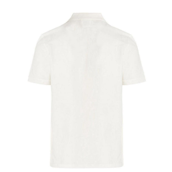 CP Company Logo Patch Polo Shirt White Men’s Cotton