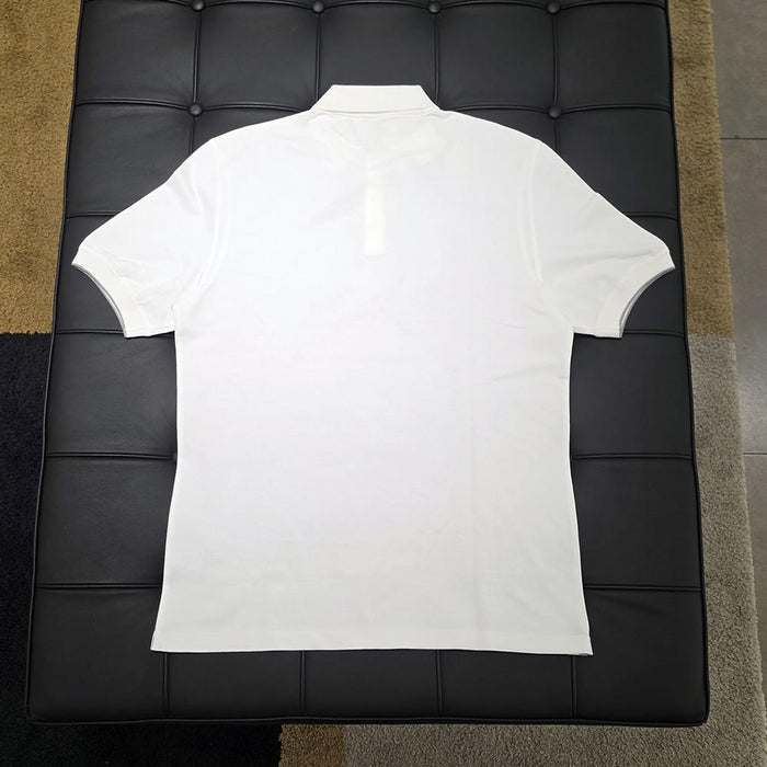 Brunello Cucinelli White Short Sleeve Logo Embroidered Polo Shirt