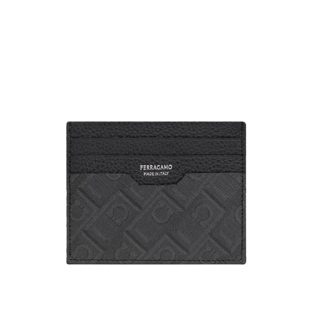 Ferragamo Monogram Leather Card Holder Wallet for Women