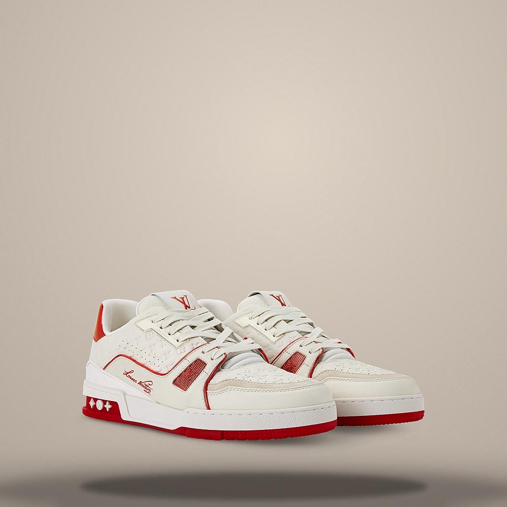 Louis Vuitton LV Trainer Red Low-Top Sneakers 1AKCLD