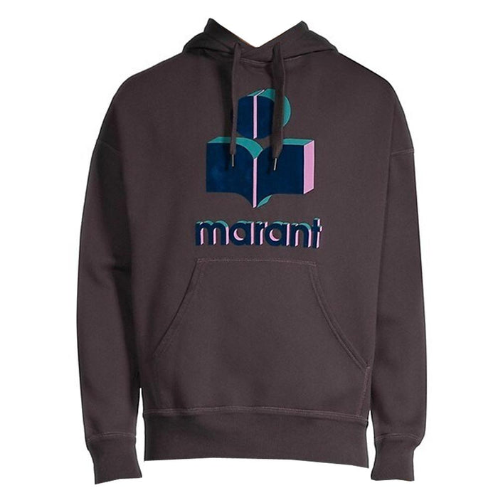 Isabel Marant Miley Logo Fleece Hoodie Men’s Navy