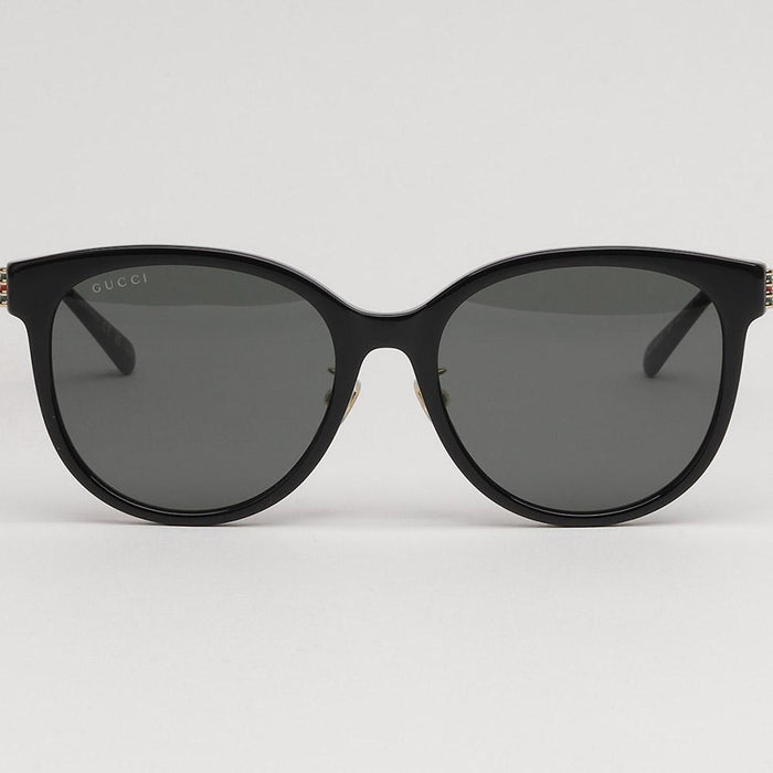 GUCCI Black Acetate Round Sunglasses Asian Fit Unisex