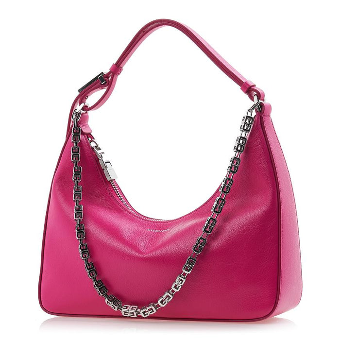 GIVENCHY Women’s Moon Cutout Leather Shoulder Bag Pink
