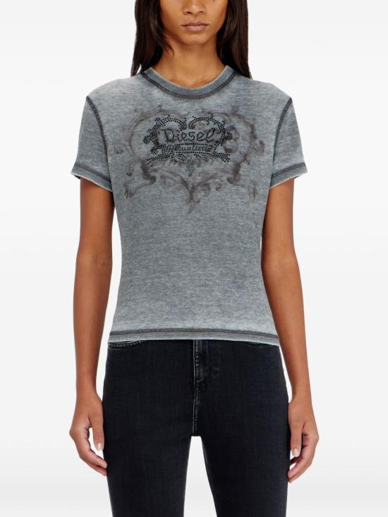 DIESEL Short Sleeve T-Shirt White Women’s Cotton Top