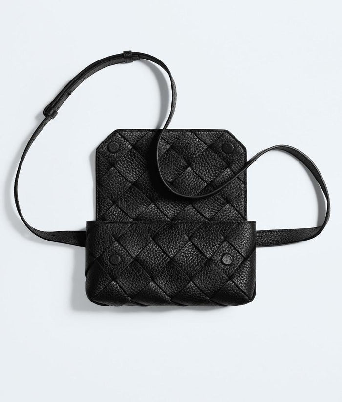 Bottega Veneta Intrecciato Diago Belt Bag Black