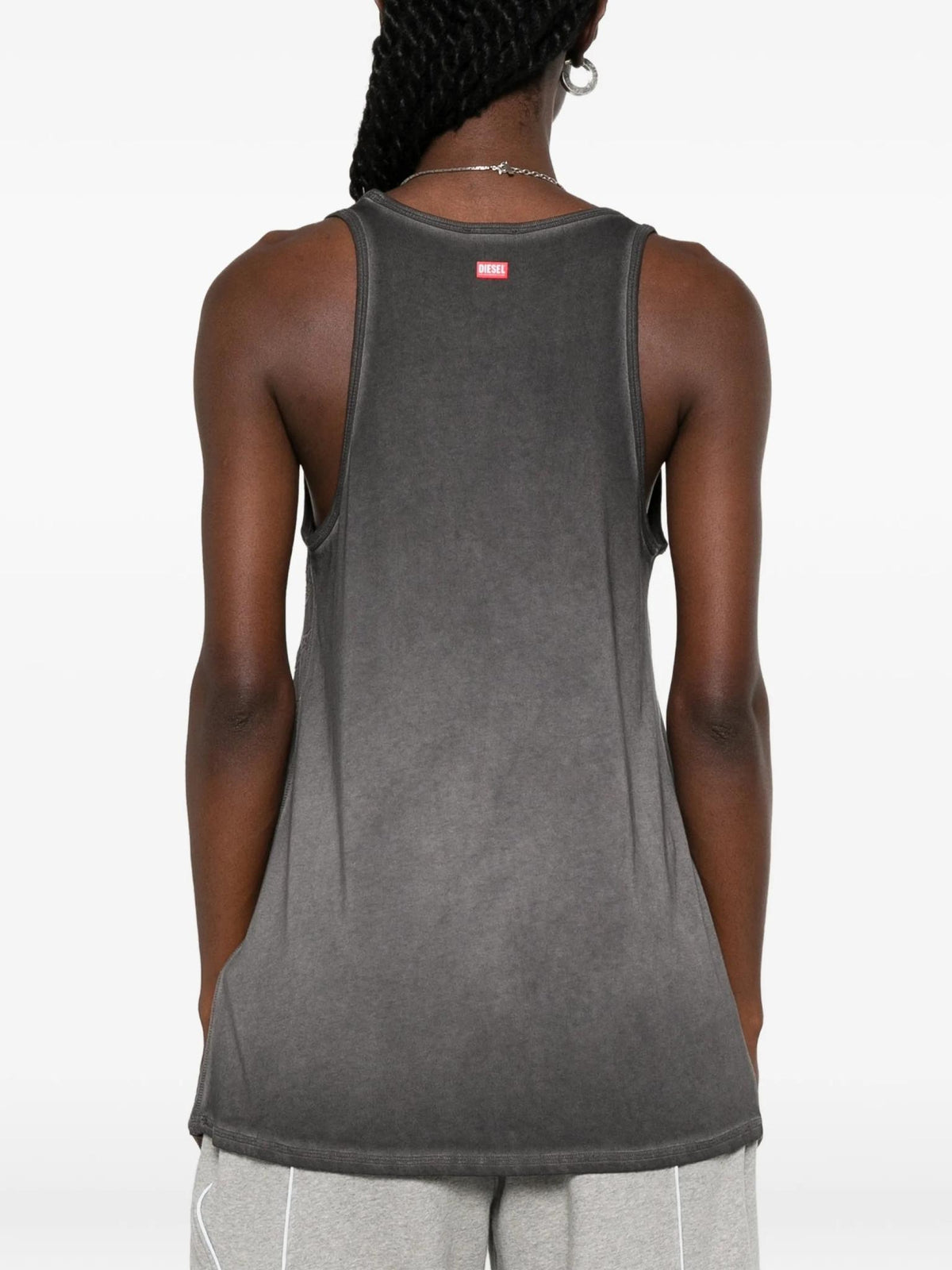 DIESEL Cotton Tank Top Sleeveless Shirt White