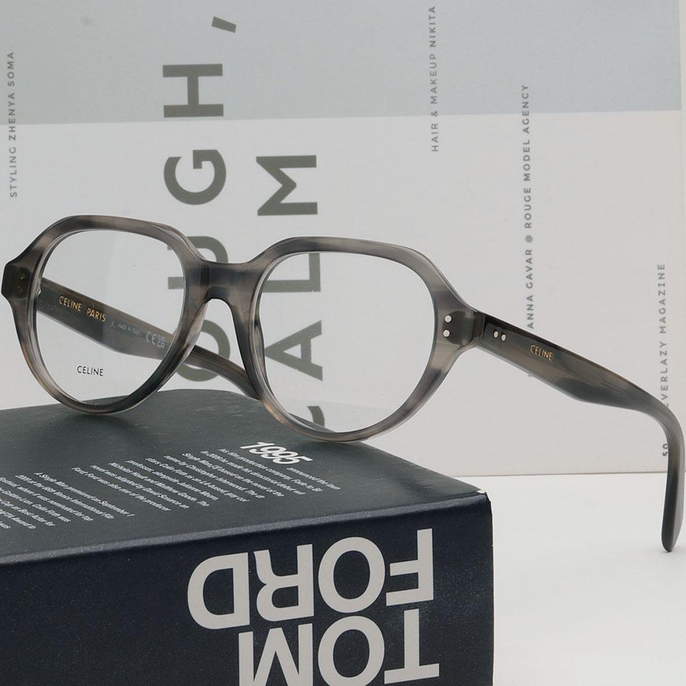 CELINE Round Acetate Eyeglass Frames Unisex Fashion Daily CL50145I 005