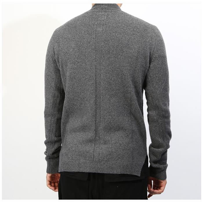 Rick Owens Wool-Blend Turtleneck Sweater Navy Mens