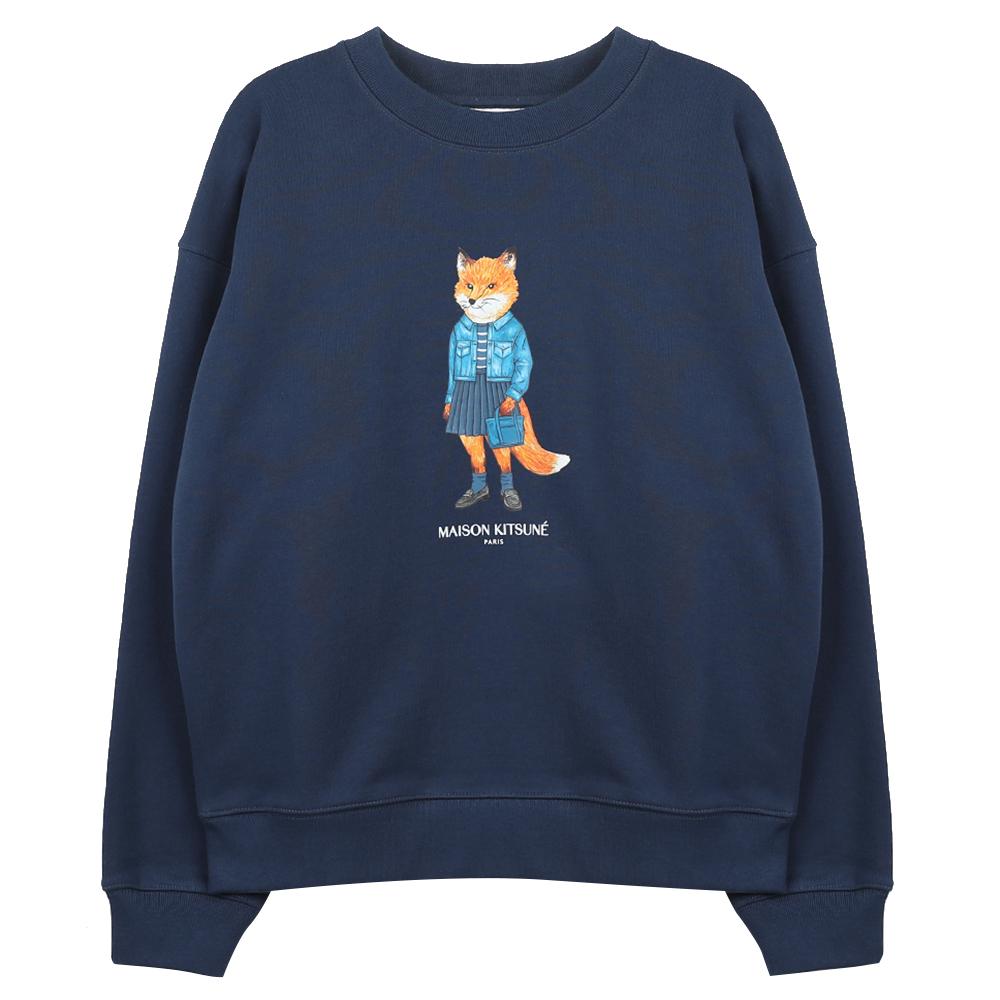 Maison Kitsune Fox Graphic Print Crewneck Sweatshirt PW00316 KM0341 0329