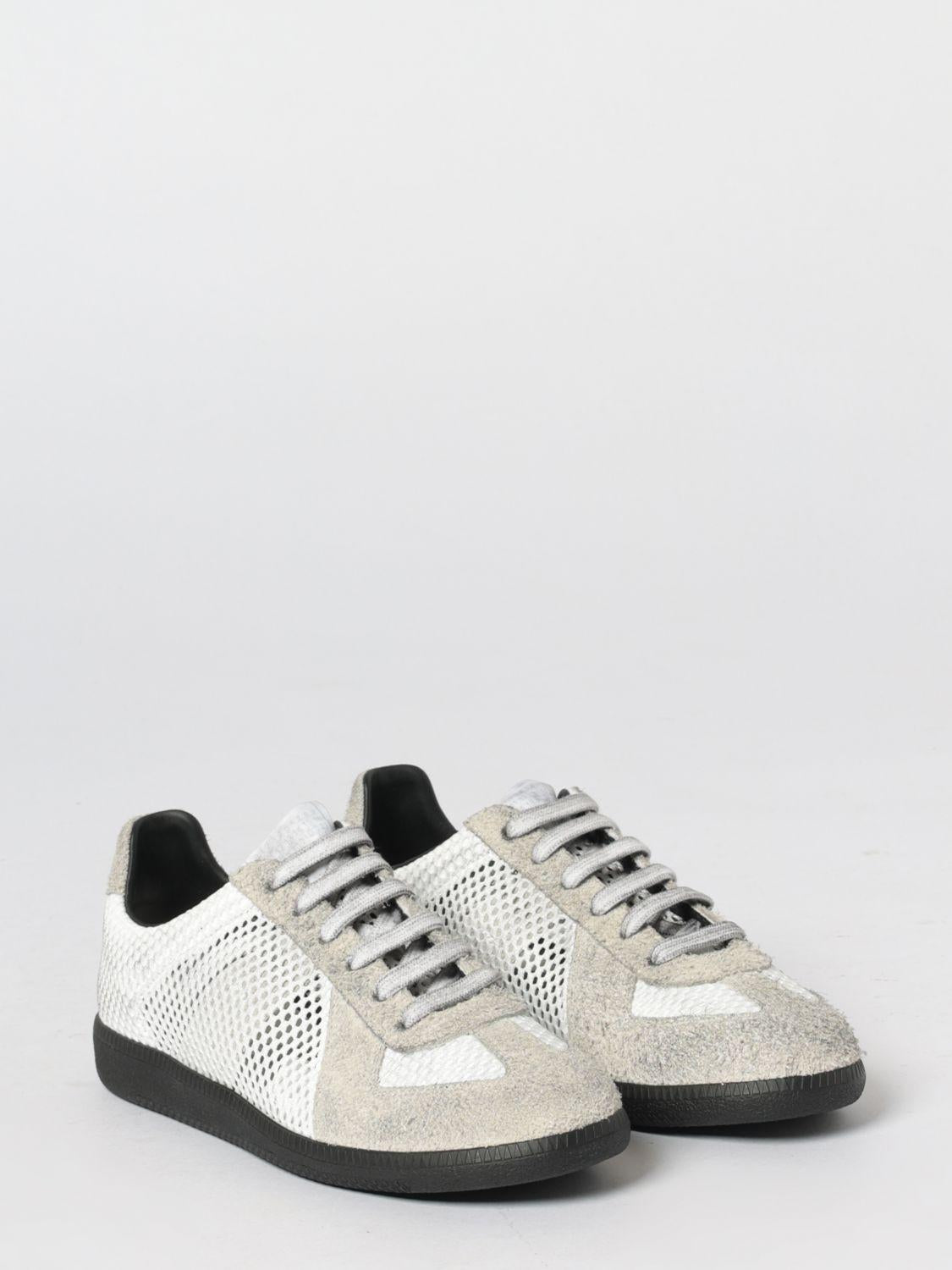 Maison Margiela White Leather Low-Top Sneakers