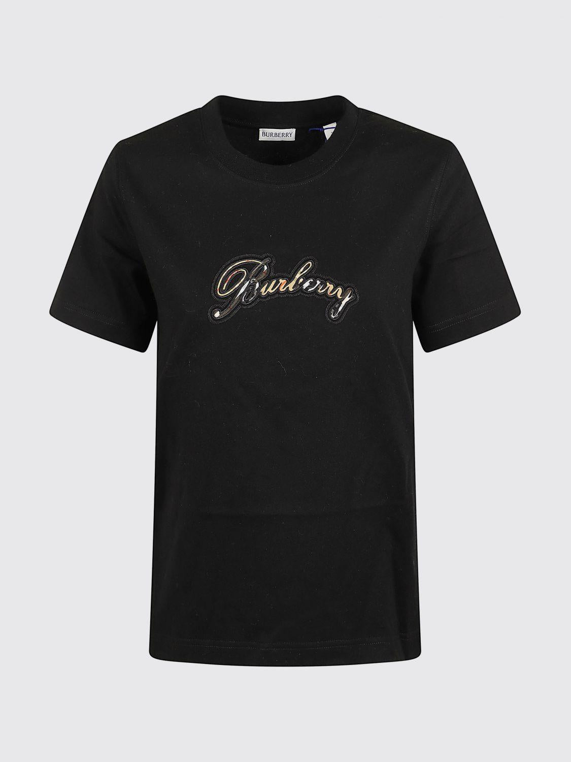BURBERRY Short Sleeve T-Shirt Women’s Cotton Crewneck White