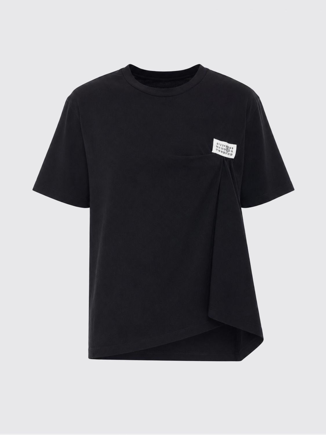 Maison Margiela Black Cotton Short Sleeve T-Shirt