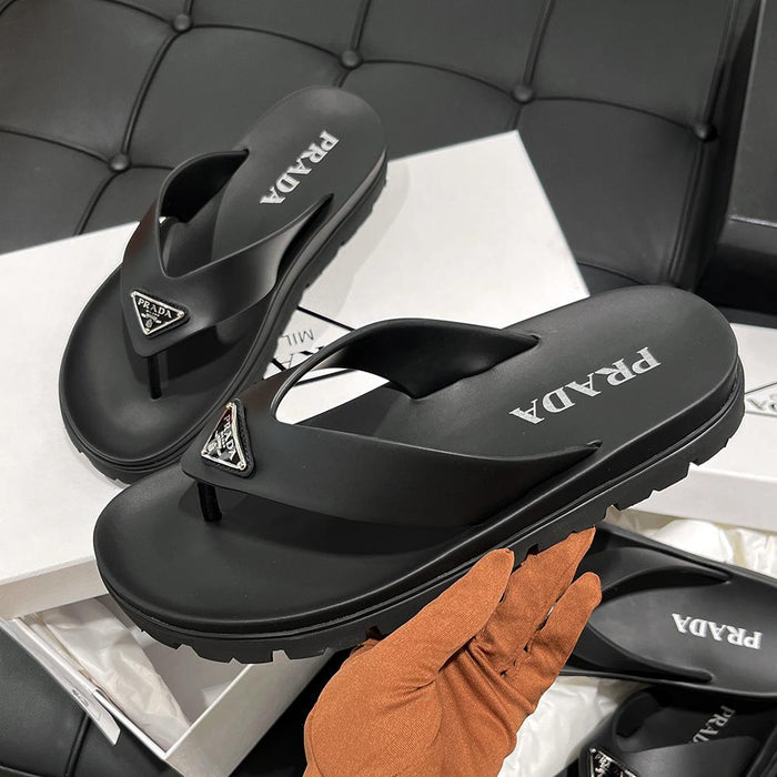PRADA Men’s Rubber Chunky Sandals Black
