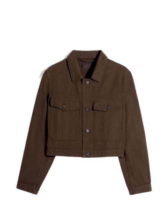 Lemaire Dyed Heavy Broken Twill Cropped Blouson Jack OW1191 LD1068 423 CACAO DOM