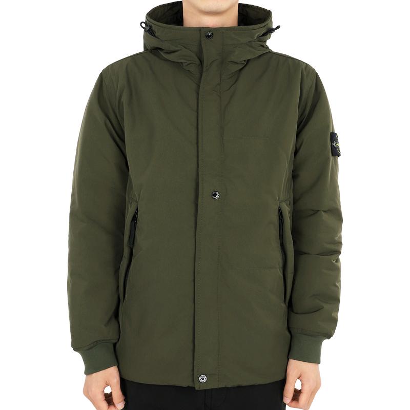 STONE ISLAND Khaki Micro Twill PrimaLoft Patch Jacket for Men