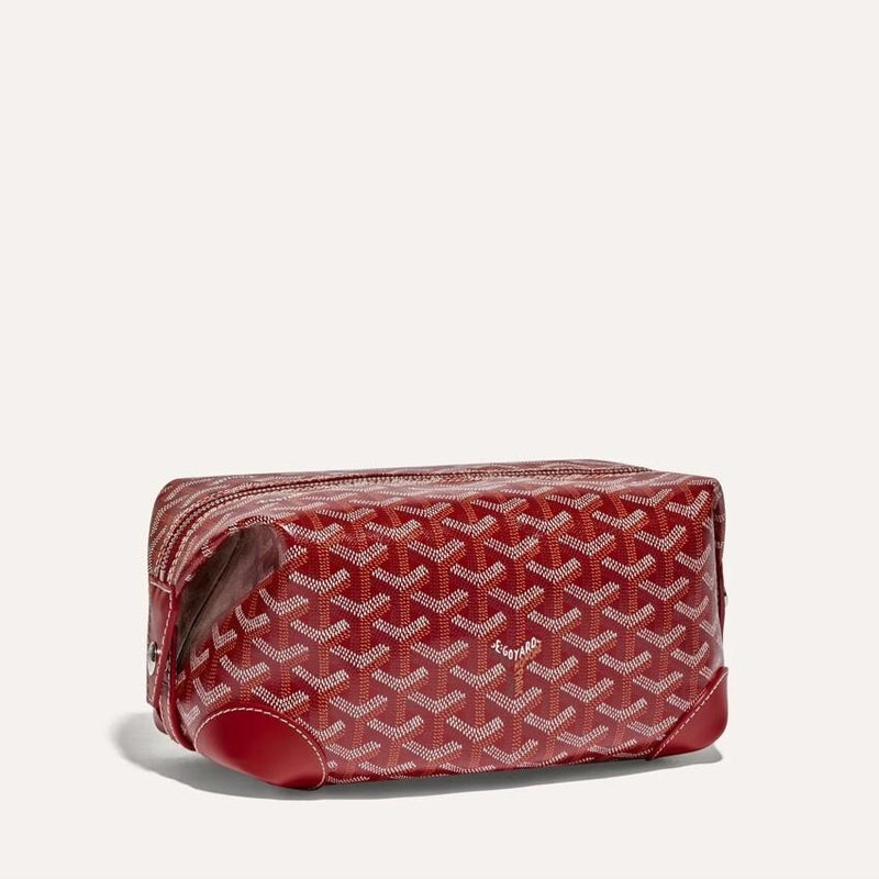 GOYARD Red Boeing Bowling 25 Unisex Leather Clutch BOWLIN 025 TY02 CL02