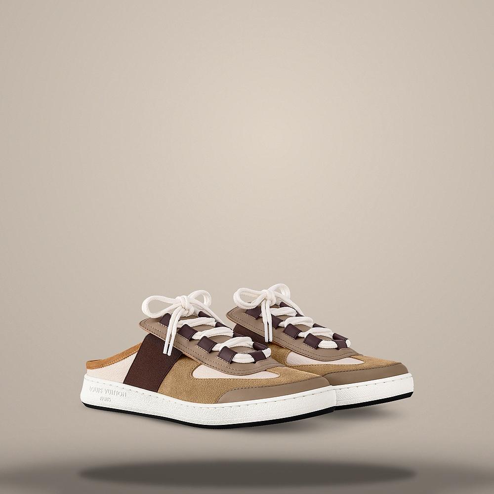 Louis Vuitton Beige Rue Open Back Low-Top Sneakers 1ACP9J