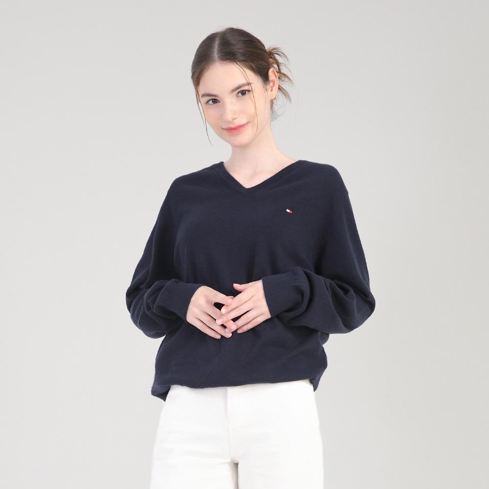TOMMY HILFIGER Essential Basic V-Neck Knit Sweater Unisex T4745