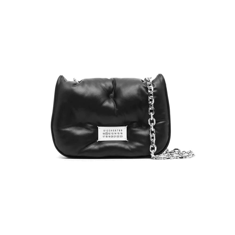 Maison Margiela Black Glam Slam Flap Chain Shoulder Crossbody Bag