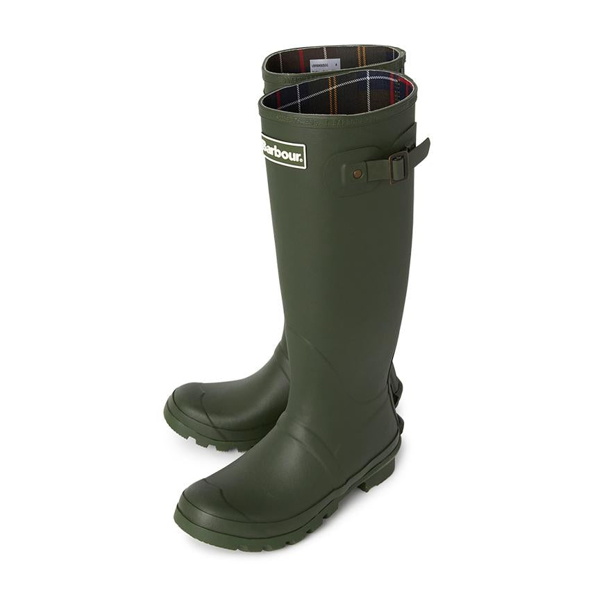 Barbour Olive Rubber Wellington Tall Rain Boots Women
