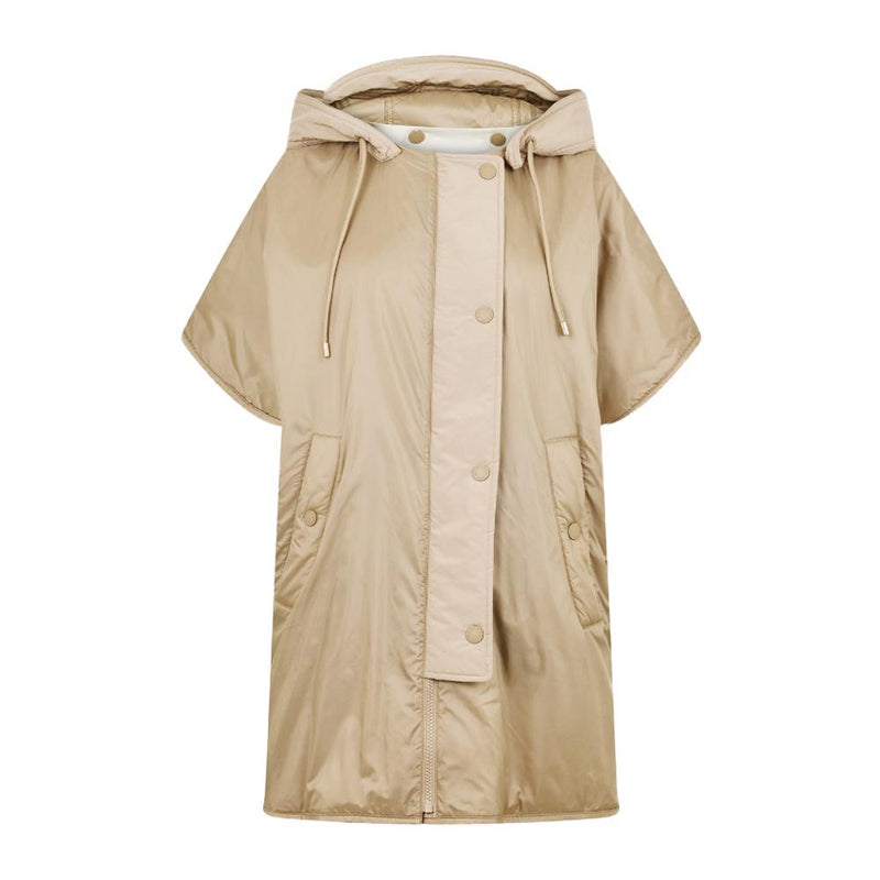 Max Mara Reversible Padded Cape Jacket Beige Khaki 2525296011 021