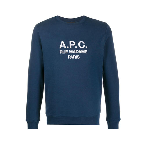 A.P.C. Logo Embroidered Marine Sweatshirt