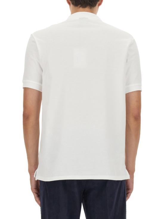 Paul Smith White Zebra Logo Polo Shirt for Men M2R183 KKZEBRA 01