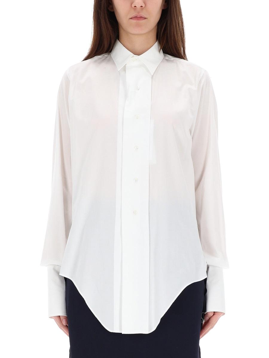 Maison Margiela Long Sleeve Shirt White Cotton Womens