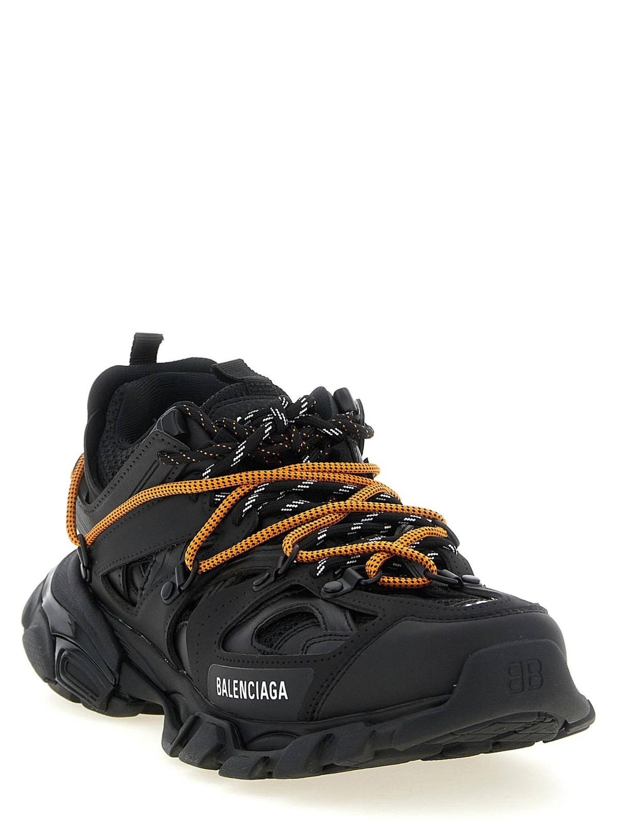 BALENCIAGA Black Leather Low Top Sneakers