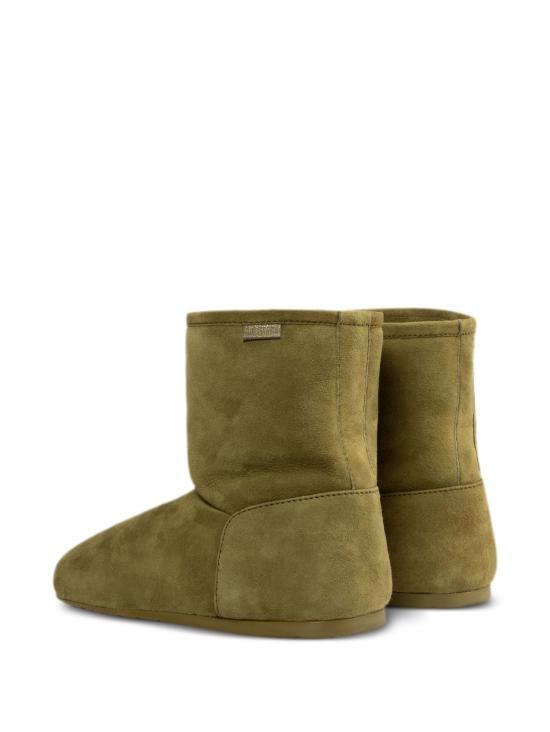 LOEWE Olive Leather Lace-Up Boots for Men M816285 XAL8795