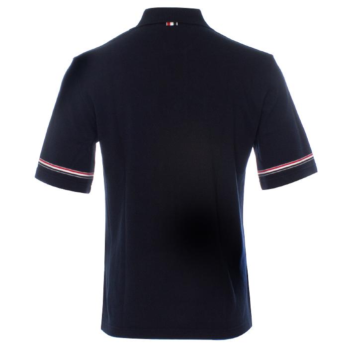 THOM BROWNE Cotton Rugby Polo T-Shirt Navy