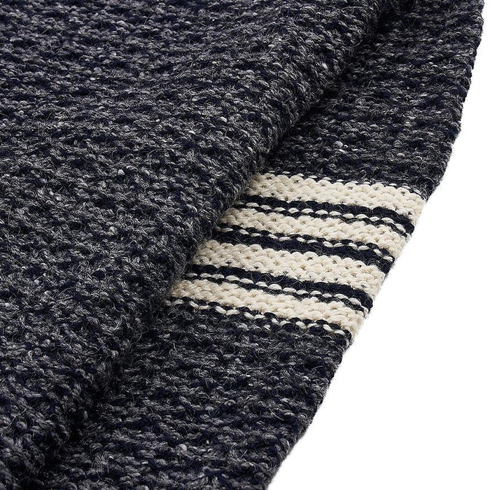 THOM BROWNE Mohair Tweed Diagonal Stripe Classic Crewneck Sweater